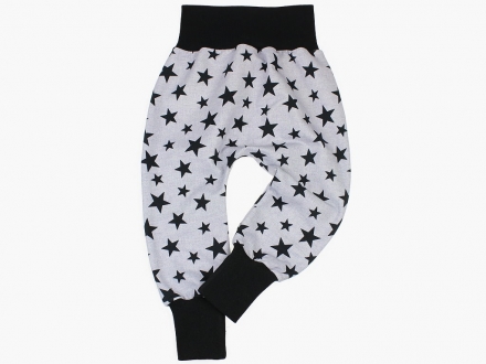 Babypants / Kinderpants Sterne grau-schwarz