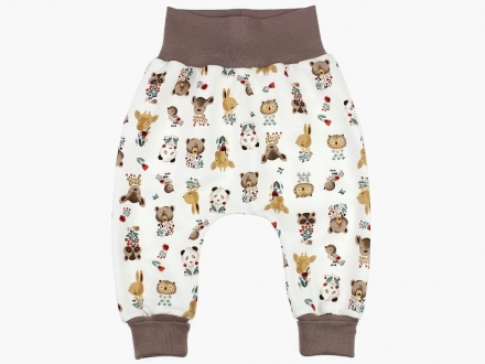 Babypants / Kinderpants Tierköpfe creme