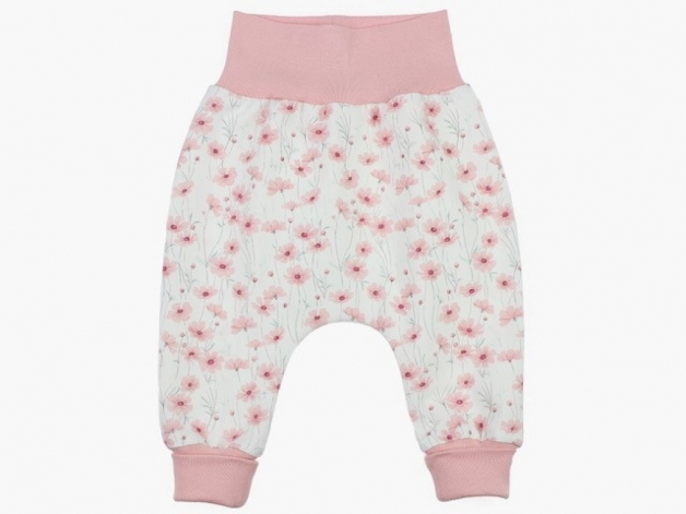 Babypants / Kinderpants  Blümchen weiß-rosa 